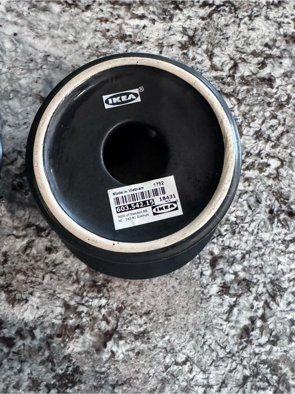 IKEA SINNESRO pillar/block candle holders in a black finish discontinued
